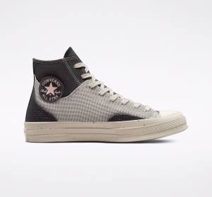 Zapatillas Altas Converse Chuck 70 Crafted Lona Marrones | CV-698KDU