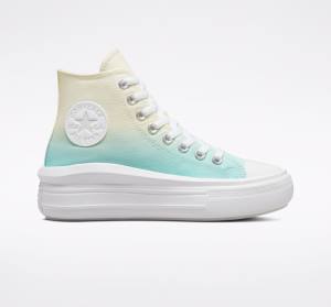 Zapatillas Altas Converse Chuck Taylor All Star Move Plataforma Ombre Blancas | CV-024BYK