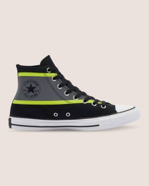 Zapatillas Altas Converse Chuck Taylor All Star Hi-Vis Negras | CV-135BXZ