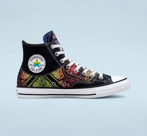 Zapatillas Altas Converse Chuck Taylor All Star Pride Negras Rojas | CV-297UIY