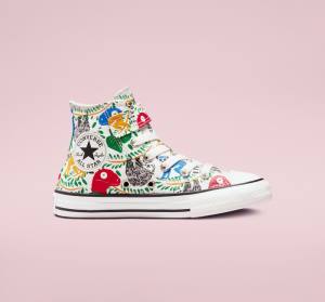 Zapatillas Altas Converse Chuck Taylor All Star Easy-On Multicolored Animals Blancas Multicolor Negras | CV-827IST