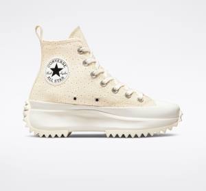 Zapatillas Altas Converse Run Star Hike Plataforma Daisy Beige Blancas | CV-735RFJ