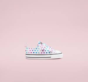 Zapatillas Bajas Converse Chuck Taylor All Star Easy-On Foil Hearts Blancas Negras Rosas | CV-035DPZ