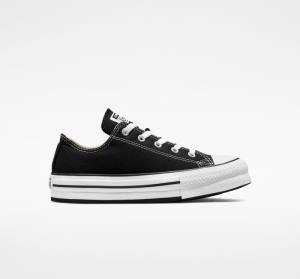 Zapatillas Bajas Converse Chuck Taylor All Star Lift Plataforma Negras Blancas | CV-547ATH