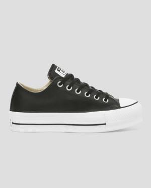 Zapatillas Bajas Converse Chuck Taylor All Star Lift Clean Cuero Negras | CV-625TOL