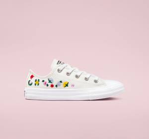 Zapatillas Bajas Converse Chuck Taylor All Star Floral Embroidery Blancas Blancas | CV-807RJH