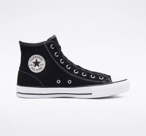 Zapatillas Skate Converse CONS Chuck Taylor All Star Pro Gamuza Negras Blancas | CV-068KGM