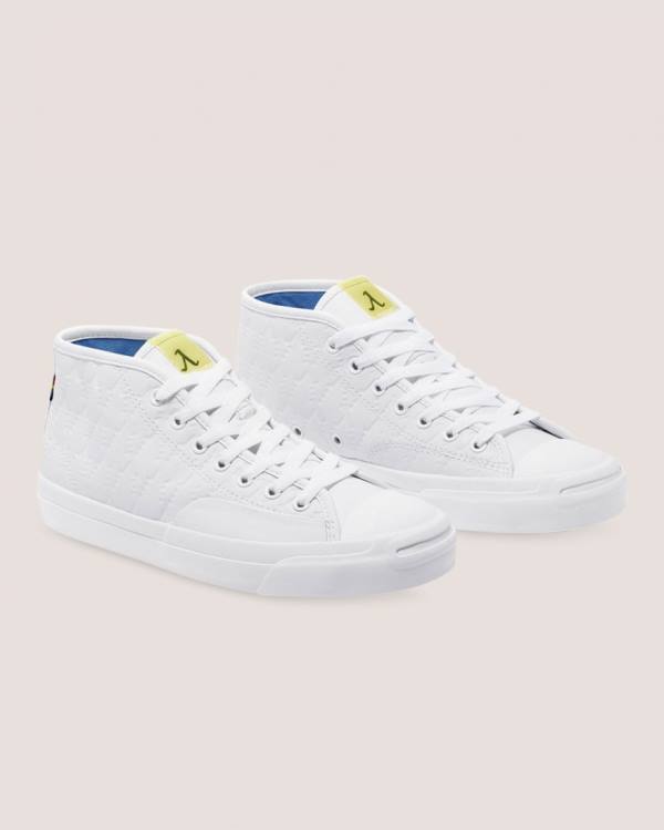 Zapatillas Altas Converse Alexis Sablone Pride Jack Purcell Pro Blancas | CV-107ORS