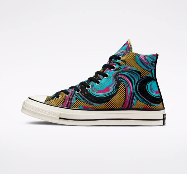 Zapatillas Altas Converse Chuck 70 '90s Marbled Turquesa | CV-238GTB