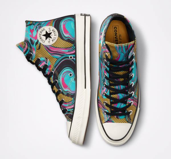 Zapatillas Altas Converse Chuck 70 '90s Marbled Turquesa | CV-761LRM