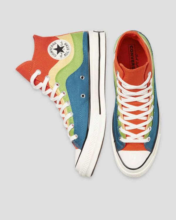 Zapatillas Altas Converse Chuck 70 National Parks Naranjas Verde Azules | CV-850LMQ