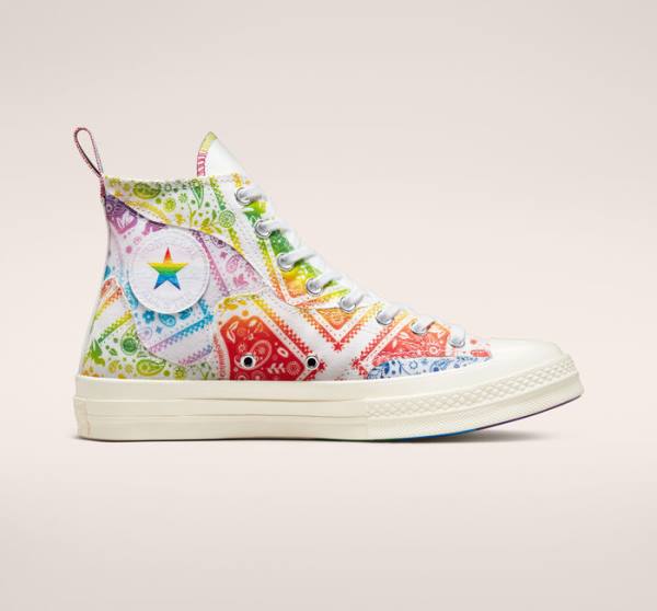 Zapatillas Altas Converse Chuck 70 Pride Blancas Rojas | CV-904TOV