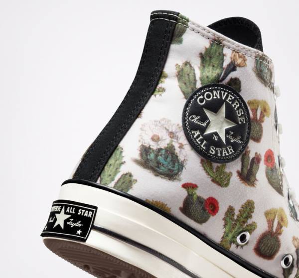 Zapatillas Altas Converse Chuck 70 Succulents Negras | CV-491KHT