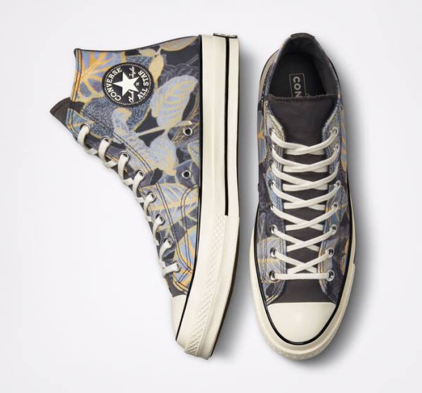 Zapatillas Altas Converse Chuck 70 Tropical Leaf Negras | CV-639HZD