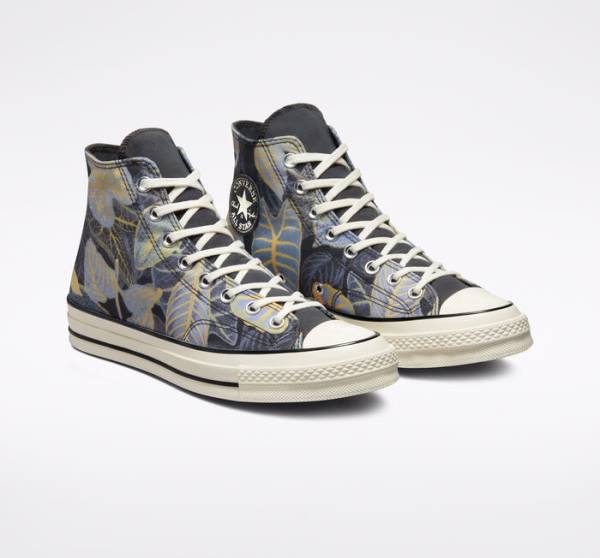 Zapatillas Altas Converse Chuck 70 Tropical Leaf Negras | CV-639HZD