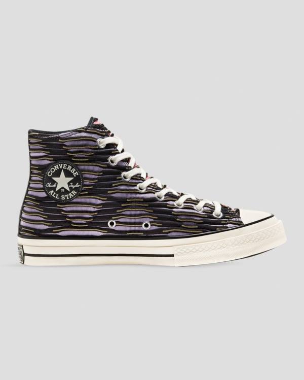 Zapatillas Altas Converse Chuck 70 Wavy Knit Naranjas Negras Moradas | CV-130TNP