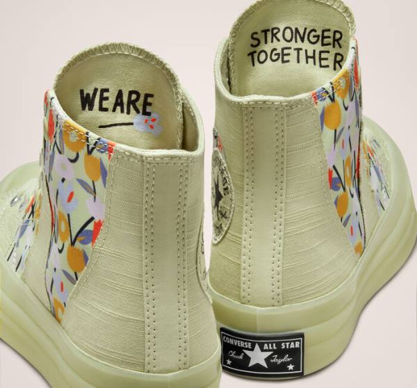 Zapatillas Altas Converse Chuck 70 We Are Stronger Together Verde Oliva Negras | CV-630KMN