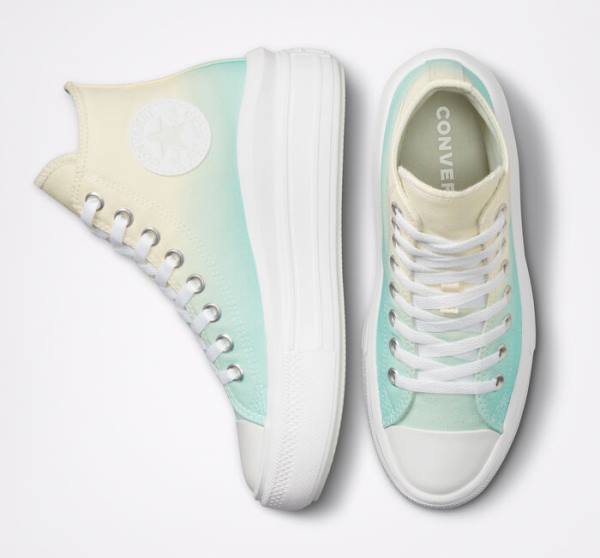 Zapatillas Altas Converse Chuck Taylor All Star Move Plataforma Ombre Blancas | CV-024BYK