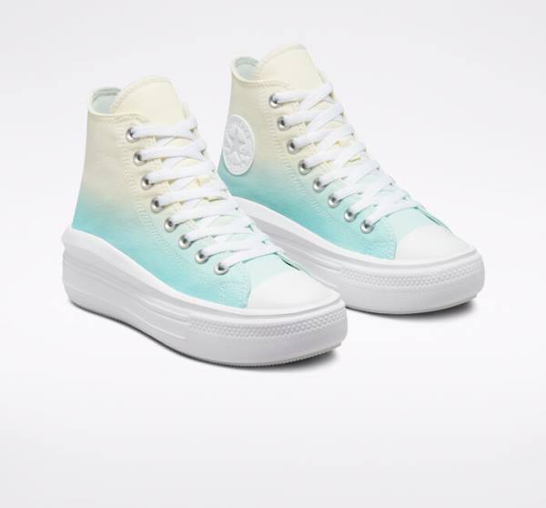 Zapatillas Altas Converse Chuck Taylor All Star Move Plataforma Ombre Blancas | CV-024BYK