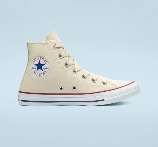 Zapatillas Altas Converse Chuck Taylor All Star Natural Ivory Beige Blancas | CV-067AMX