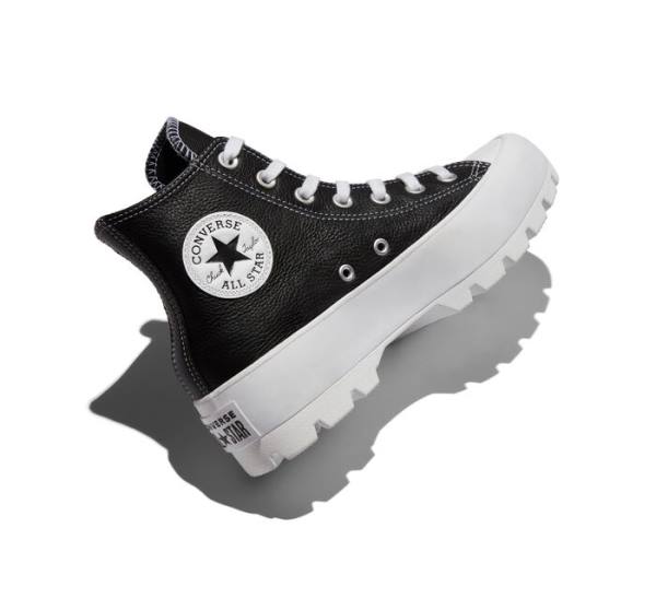 Zapatillas Altas Converse Chuck Taylor All Star Lugged Cuero Blancas Negras Blancas | CV-072ZJL