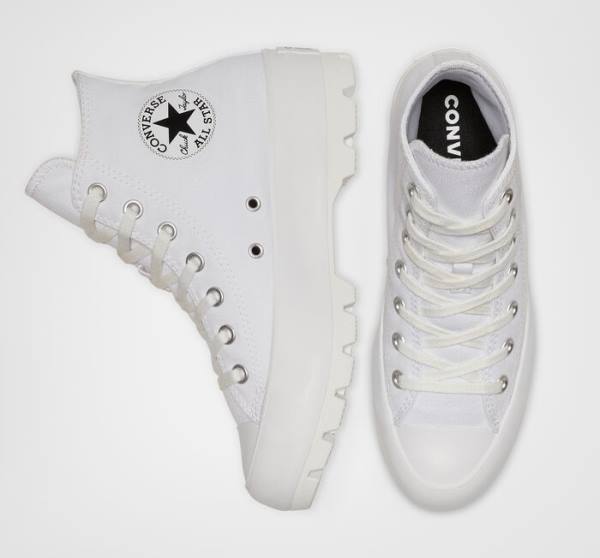 Zapatillas Altas Converse Chuck Taylor All Star Lugged Blancas Negras Blancas | CV-152ZQL