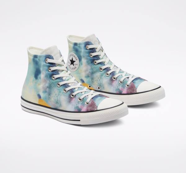 Zapatillas Altas Converse Chuck Taylor All Star Tie-Dye Multicolor Negras | CV-215FCK