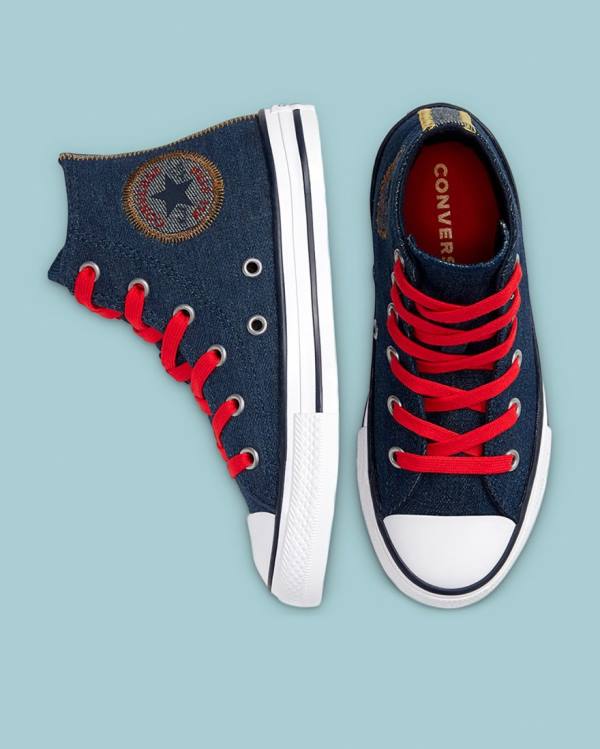 Zapatillas Altas Converse Chuck Taylor All Star Denim Reverse Twill Azules | CV-247SDI