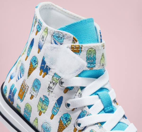 Zapatillas Altas Converse Chuck Taylor All Star Easy-On Frozen Treats Blancas Azules Verde Claro | CV-254YGZ