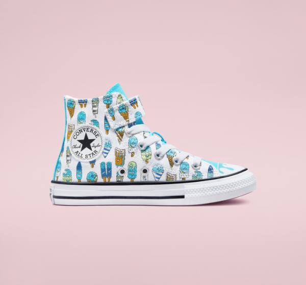 Zapatillas Altas Converse Chuck Taylor All Star Easy-On Frozen Treats Blancas Azules Verde Claro | CV-254YGZ