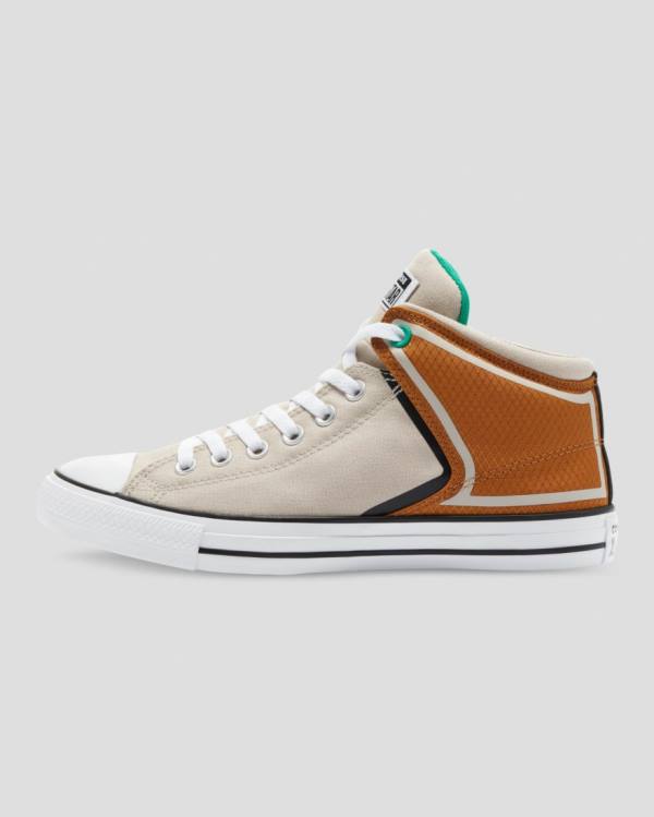 Zapatillas Altas Converse Chuck Taylor All Star High Calle String Marrones Beige | CV-367CSV