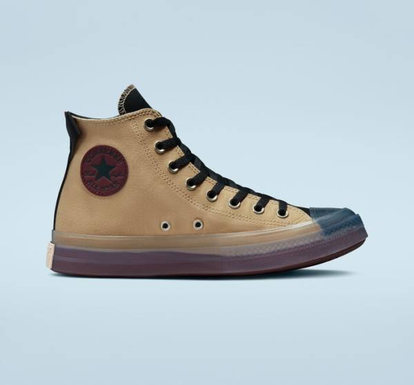 Zapatillas Altas Converse Chuck Taylor All Star CX Stretch Lona Negras Burdeos Oscuro | CV-391UJE