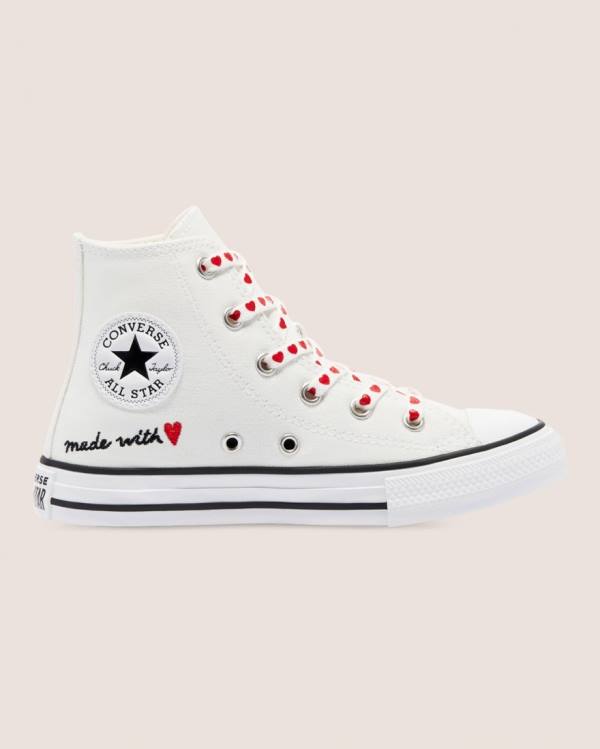 Zapatillas Altas Converse Chuck Taylor All Star Calle Love Thread Blancas | CV-619EMI