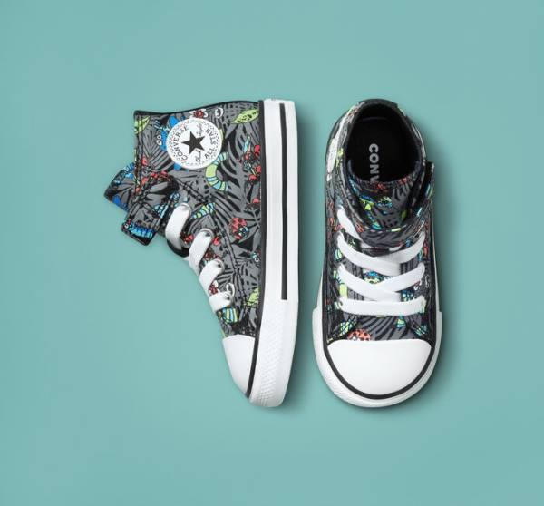 Zapatillas Altas Converse Chuck Taylor All Star Easy-On Plants Negras Verde Claro Blancas | CV-643BKX