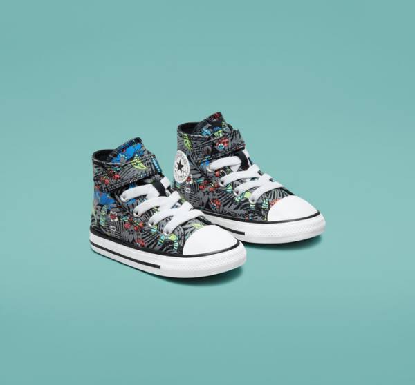 Zapatillas Altas Converse Chuck Taylor All Star Easy-On Plants Negras Verde Claro Blancas | CV-643BKX