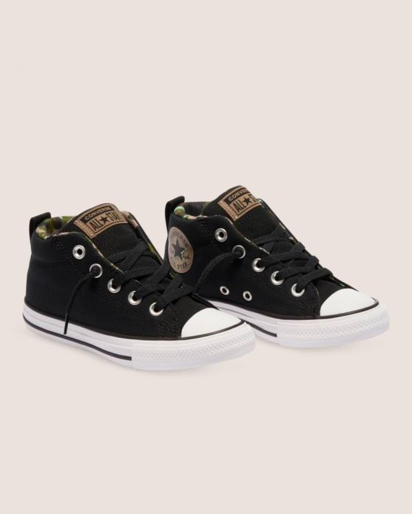 Zapatillas Altas Converse Chuck Taylor All Star Calle Digi Camo Negras | CV-756KBI