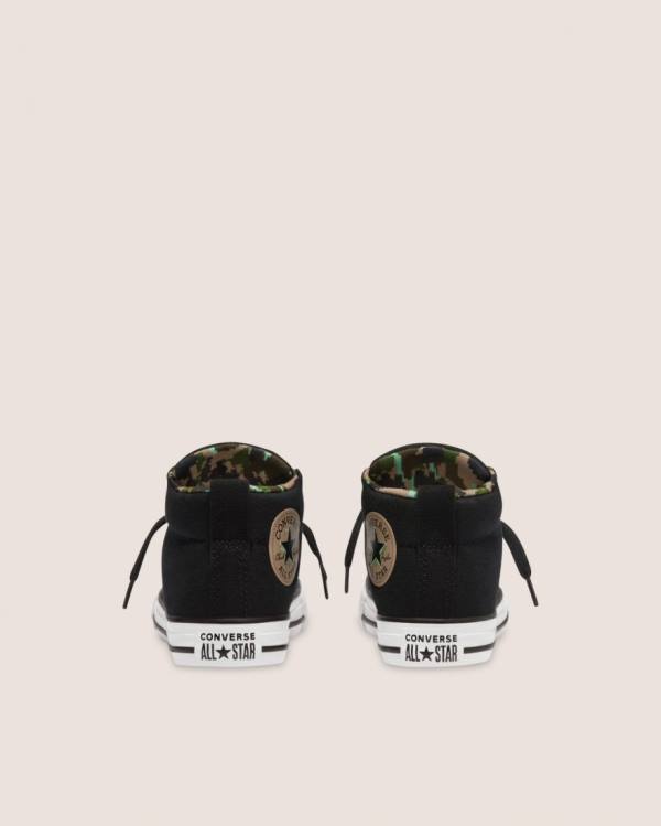 Zapatillas Altas Converse Chuck Taylor All Star Calle Digi Camo Negras | CV-756KBI