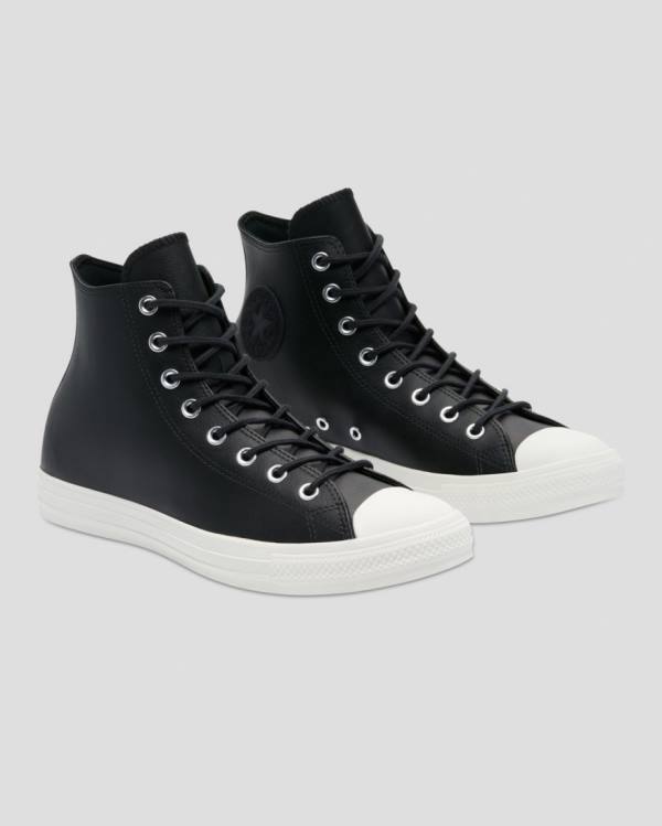 Zapatillas Altas Converse Chuck Taylor All Star Seasonal Cuero Negras | CV-924ZVJ