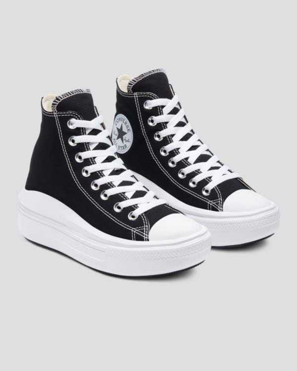 Zapatillas Altas Converse Chuck Taylor Move Plataforma Negras | CV-821SFL