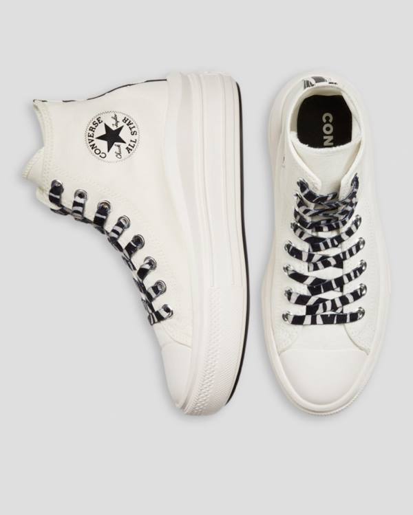 Zapatillas Altas Converse Chuck Taylor Move Zebra Print Plataforma Beige | CV-935STL