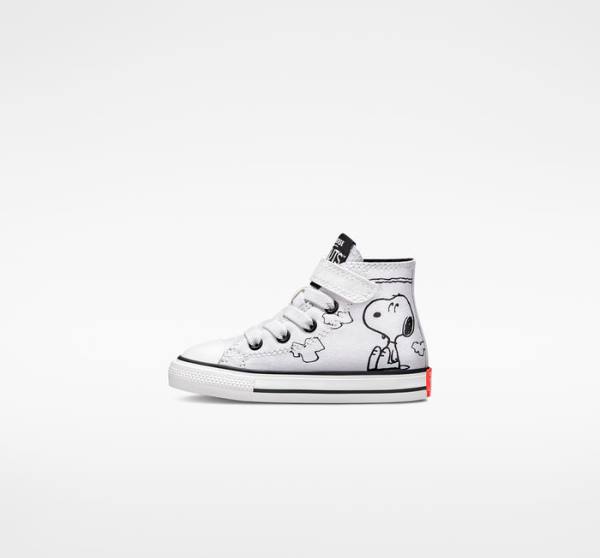 Zapatillas Altas Converse Peanuts Chuck Taylor All Star Easy-On Blancas Negras Rojas | CV-235ZSM