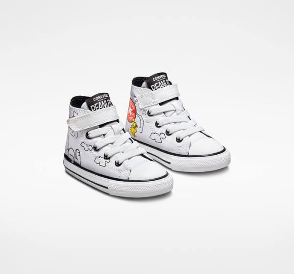 Zapatillas Altas Converse Peanuts Chuck Taylor All Star Easy-On Blancas Negras Rojas | CV-235ZSM