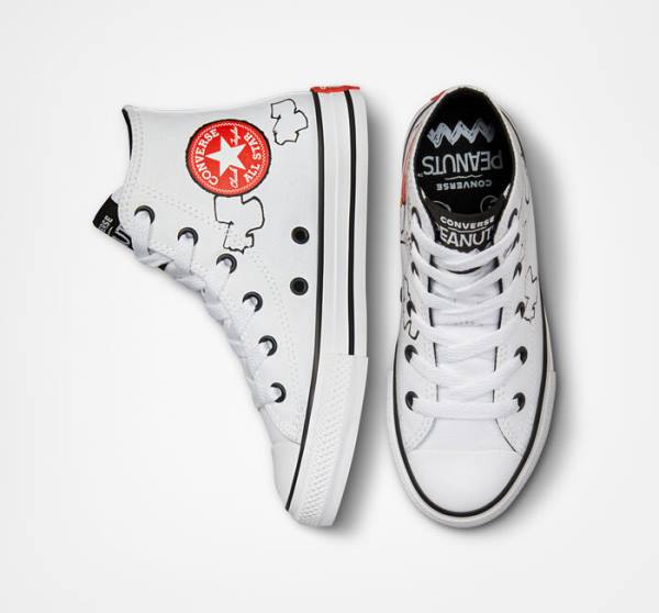 Zapatillas Altas Converse Peanuts Chuck Taylor All Star Blancas Negras Rojas | CV-591HMT