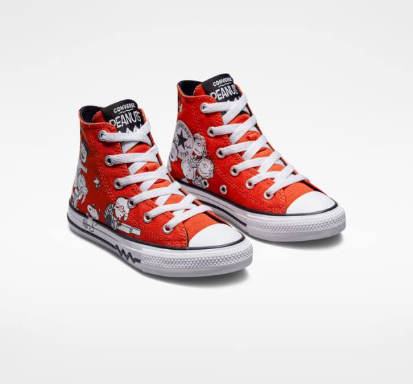 Zapatillas Altas Converse Peanuts Chuck Taylor All Star Rojas Negras Blancas | CV-682SIU