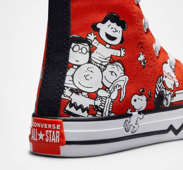 Zapatillas Altas Converse Peanuts Chuck Taylor All Star Rojas Negras Blancas | CV-682SIU