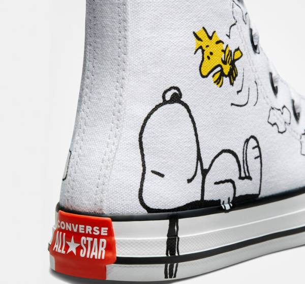 Zapatillas Altas Converse Peanuts Chuck Taylor All Star Blancas Negras Rojas | CV-961QKW