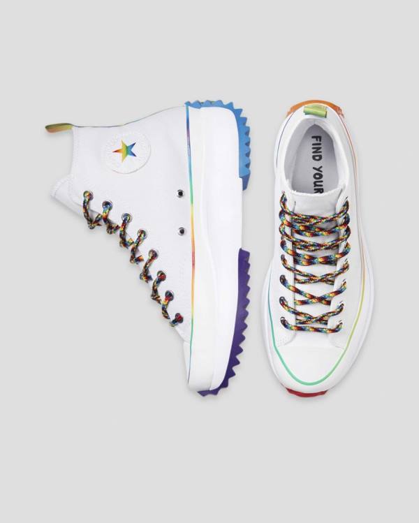 Zapatillas Altas Converse Run Star Hike Pride Blancas | CV-140BAM