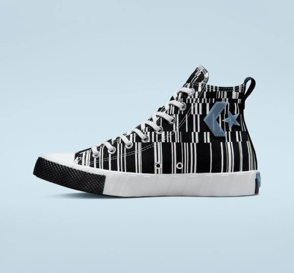 Zapatillas Altas Converse UNT1TL3D Translucent Barcode Negras Blancas Indigo | CV-519FEB