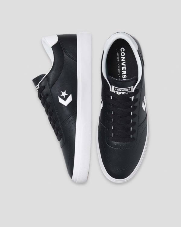 Zapatillas Bajas Converse Boulevard Faux Cuero Negras | CV-475MPX