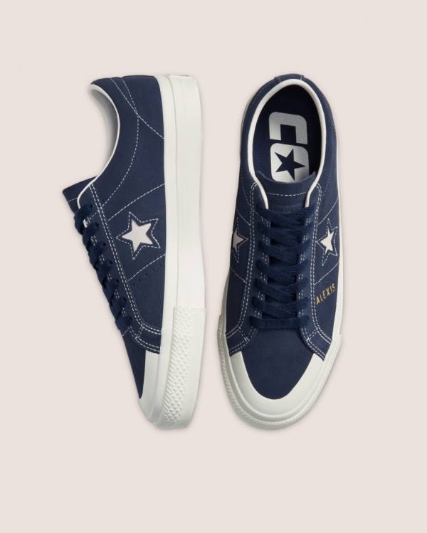 Zapatillas Bajas Converse CONS Alexis Sablone One Star Pro Gamuza Azules | CV-796RFZ